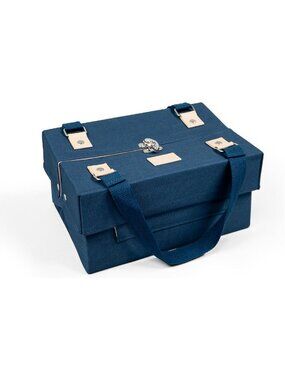 Versatile Navy Medium Bag Transforms into a Tray - Perfect for Travel & Storage